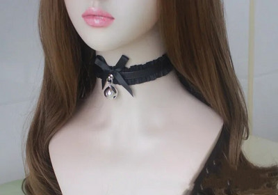 Gothic panku mežģīņu Heart Choker kaklarota sievietēm, meitenēm, kniedes eņģelis, spārna apkakle, kaklarota roka rotaslietas dāvanas ballīšu kaklarota