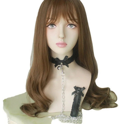 Gothic panku mežģīņu Heart Choker kaklarota sievietēm, meitenēm, kniedes eņģelis, spārna apkakle, kaklarota roka rotaslietas dāvanas ballīšu kaklarota