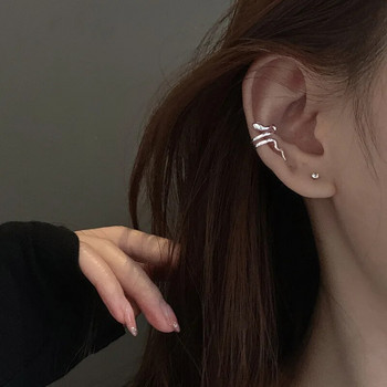 1 τμχ Σκουλαρίκια Snake Line Ear Clip για γυναίκες κορίτσι Punk Animals Ear Cuff Party Fashion Ασημένιο χρώμα Δώρο κοσμήματα