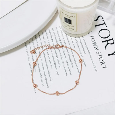 2023. gada modernas zelta krāsas čūskas kaulu ķēdes rokassprādzes sievietēm Augstas kvalitātes nerūsējošā tērauda krelles rokassprādze un rokassprādze Drop Shipping