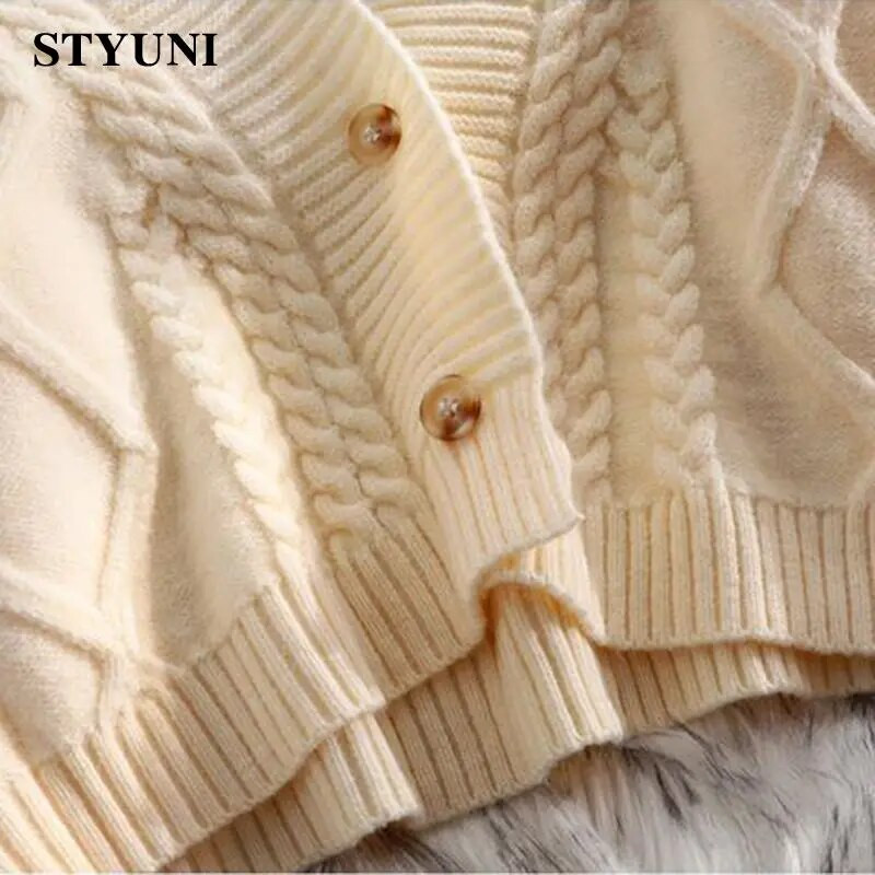 Laternas piedurknes, vienrindas vienrindas Solid Basic mīksta adīta sieviešu jaka kabata brīva bieza, silta sieviešu īsā jaka mētelis 2022