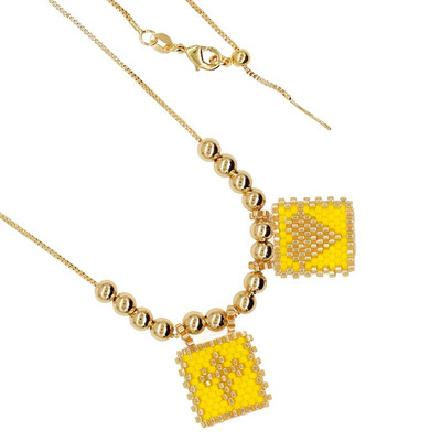 Go2boho Miyuki szívkeresztes medál nyaklánc arany lánccal Y2K stílusú gyöngyös nyakláncok ékszerek női lányoknak, kézzel készített ajándék