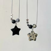 Minimalistiniai vintažiniai spalvingi akmens žvaigždžių pakabukai korėjiečių mados kaklo papuošalai moteriški Y2k karoliukai gyvatės grandinėlės karoliai moterims papuošalai