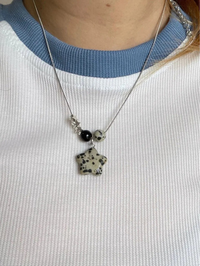 Minimalistiniai vintažiniai spalvingi akmens žvaigždžių pakabukai korėjiečių mados kaklo papuošalai moteriški Y2k karoliukai gyvatės grandinėlės karoliai moterims papuošalai