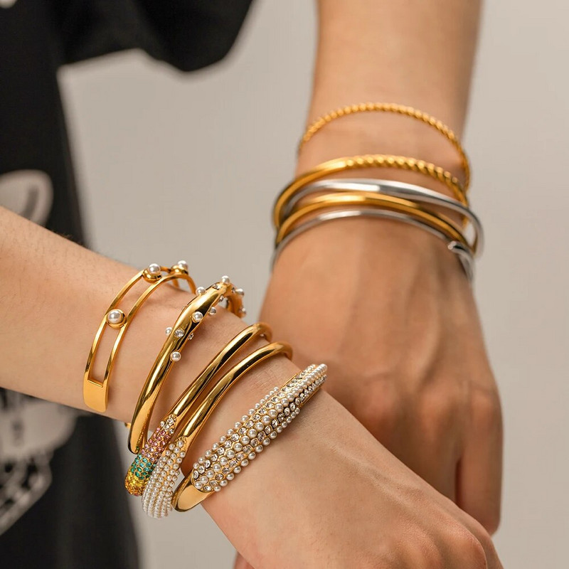 „Youthway“ metalo tekstūros madingi nerūdijančio plieno apyrankės, vasaros madingi unisex papuošalai vyrams, moterims, 2023 m.