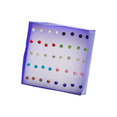 12 Pāri 20 Pāri 2,5-6 mm mazas kristāla pērles, kalnu kristāla auskari, komplekts modes sievietēm, rotaslietas aksesuāri, lodīšu auskari