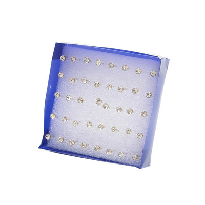 12 Pāri 20 Pāri 2,5-6 mm mazas kristāla pērles, kalnu kristāla auskari, komplekts modes sievietēm, rotaslietas aksesuāri, lodīšu auskari