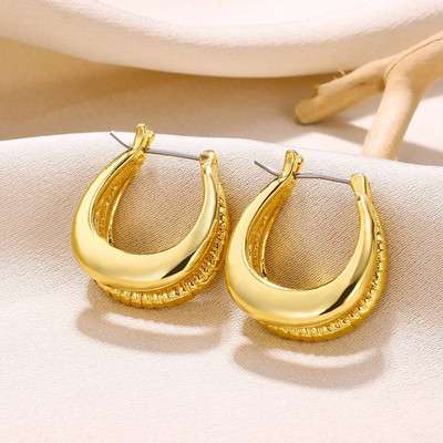 Kvadrātveida nerūsējošā tērauda auskari Bezmaksas piegāde zelta krāsas metāla mazs minimālistisks auskaru rotaslietas sievietēm Ziemassvētku dāvana