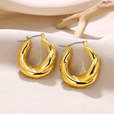 Kvadrātveida nerūsējošā tērauda auskari Bezmaksas piegāde zelta krāsas metāla mazs minimālistisks auskaru rotaslietas sievietēm Ziemassvētku dāvana