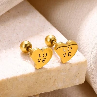 Kvadrātveida nerūsējošā tērauda auskari Bezmaksas piegāde zelta krāsas metāla mazs minimālistisks auskaru rotaslietas sievietēm Ziemassvētku dāvana