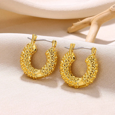 Kvadrātveida nerūsējošā tērauda auskari Bezmaksas piegāde zelta krāsas metāla mazs minimālistisks auskaru rotaslietas sievietēm Ziemassvētku dāvana