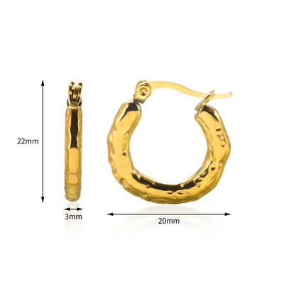 Kvadrātveida nerūsējošā tērauda auskari Bezmaksas piegāde zelta krāsas metāla mazs minimālistisks auskaru rotaslietas sievietēm Ziemassvētku dāvana