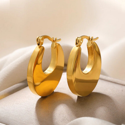 Kvadrātveida nerūsējošā tērauda auskari Bezmaksas piegāde zelta krāsas metāla mazs minimālistisks auskaru rotaslietas sievietēm Ziemassvētku dāvana