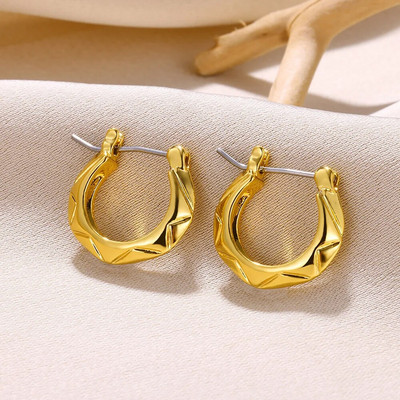 Kvadrātveida nerūsējošā tērauda auskari Bezmaksas piegāde zelta krāsas metāla mazs minimālistisks auskaru rotaslietas sievietēm Ziemassvētku dāvana