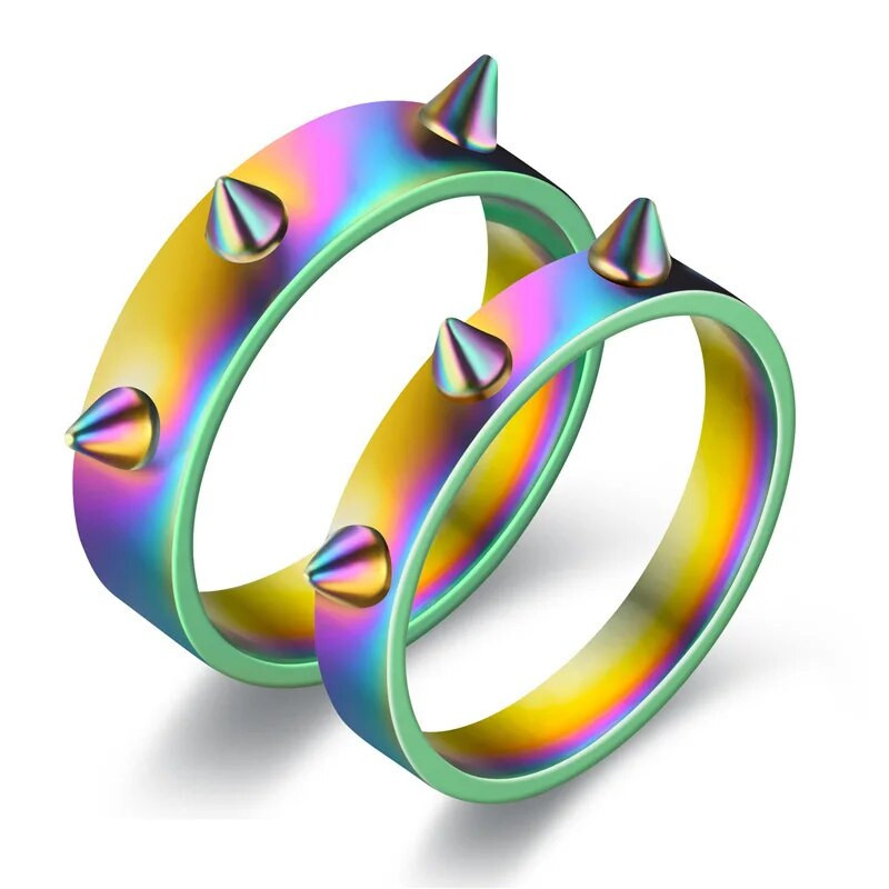 Gothi titaanist terasest needisõrmused meestele, naistele, mood hip-hop punk stiilis sõrmus Lahedad ehted самооборона