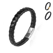 Nabest 10*5mm platums govs ādas pītas ādas auklas rokassprādze vīriešiem Pamata tērauda sprādzes rokassprādze Homme Bijou Rokas rotaslietas