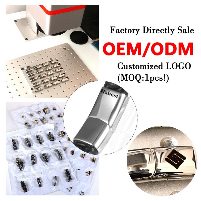 Nabest 10*5mm platums govs ādas pītas ādas auklas rokassprādze vīriešiem Pamata tērauda sprādzes rokassprādze Homme Bijou Rokas rotaslietas