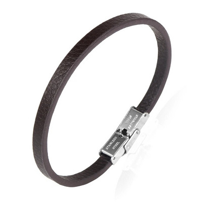 Nabest Minimalist vienkāršas dabīgas ādas rokassprādze sievietēm vīriešiem nerūsējošā tērauda sprādzes aproce pulsera cuero hombre rotaslietas