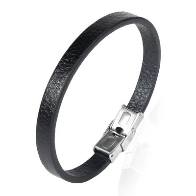 Nabest Minimalist vienkāršas dabīgas ādas rokassprādze sievietēm vīriešiem nerūsējošā tērauda sprādzes aproce pulsera cuero hombre rotaslietas