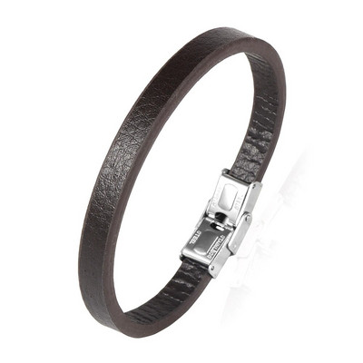 Nabest Minimalist vienkāršas dabīgas ādas rokassprādze sievietēm vīriešiem nerūsējošā tērauda sprādzes aproce pulsera cuero hombre rotaslietas