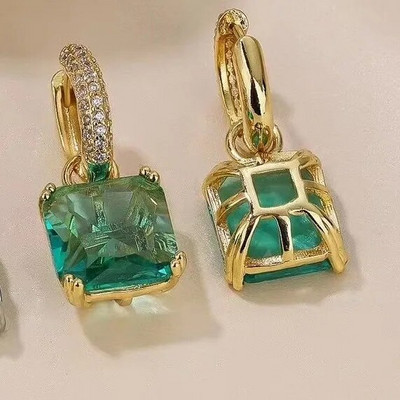 Fashion 2 Colors AAA CZ Element Stud σκουλαρίκια για γυναίκες Χονδρικό δώρο γάμου φθηνή τιμή εργοστασίου