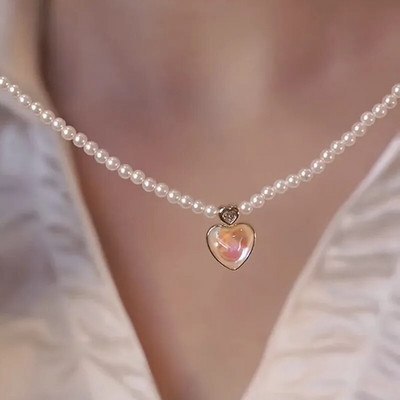 Jauna modes tendence unikāls dizains, izsmalcināts gaišs, grezns cirkona divslāņu melns mīlestības sirds kaklarota sieviešu rotaslietas ballītes dāvana