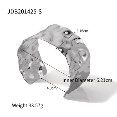 Youthway nerūsējošā tērauda pārspīlēta āmura raksta rokassprādze PVD apzeltīta franču luksusa rotaslietas sievietēm