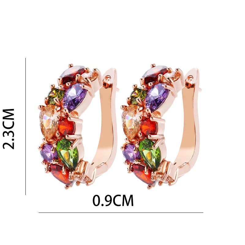 „Bettyue“ prekės ženklo mados žavesys 13 spalvų Monalisa auskarai blizgūs AAA cirkonio akinantys papuošalai moterims vakarėliui, akį traukianti dovana