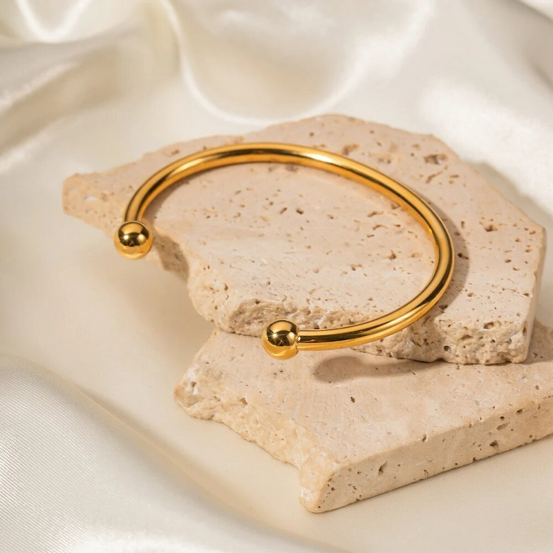 Youthway nerūsējošā tērauda klasiska lodīšu rokassprādze sievietēm augstas kvalitātes metāla tekstūras izsmalcinātas vasaras rotaslietas