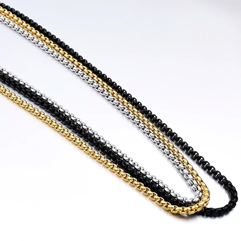 GOKADIMA moteriškos nerūdijančio plieno grandinėlės Vyriškos karoliai papuošalai Priedai, grandinėlė didmeninė prekyba WN324