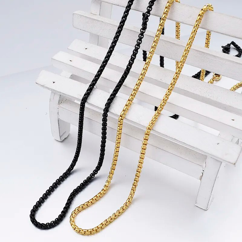 GOKADIMA moteriškos nerūdijančio plieno grandinėlės Vyriškos karoliai papuošalai Priedai, grandinėlė didmeninė prekyba WN324