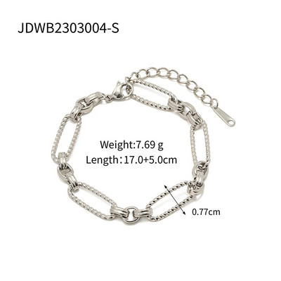 Youthway Fashion nerūsējošā tērauda gara doba auduma ūdensnecaurlaidīga rokassprādze sievietēm modes roku darbs rotaslietas jauns