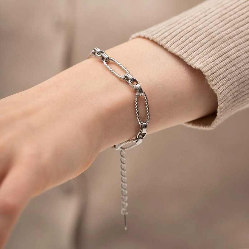 Youthway Fashion nerūsējošā tērauda gara doba auduma ūdensnecaurlaidīga rokassprādze sievietēm modes roku darbs rotaslietas jauns