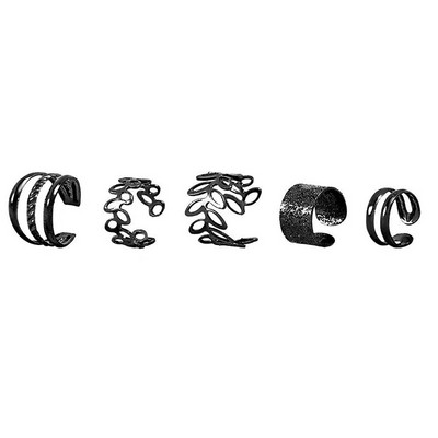 Sidabrinės spalvos lapeliai susegti auskarai moterims vyrams Creative Simple C ausų rankogaliai, nepraveriantys ausų segtukų rinkinys Trend Jewelry Dovana