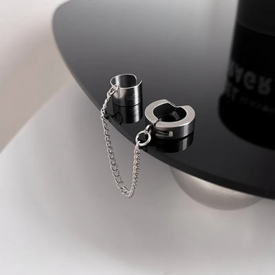 Sidabrinės spalvos lapeliai susegti auskarai moterims vyrams Creative Simple C ausų rankogaliai, nepraveriantys ausų segtukų rinkinys Trend Jewelry Dovana