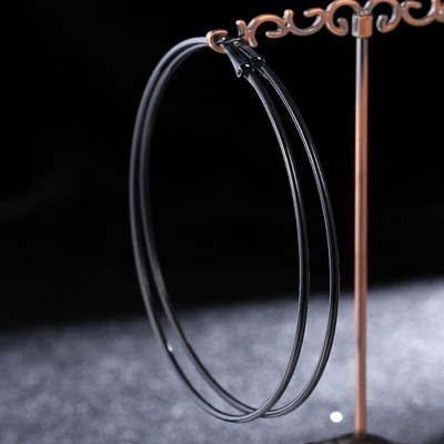 Modes pārspīlēti 12 cm īpaši lieli stīpas auskari gludi, lieli apļveida auskari sievietēm Statement rotaslietas.