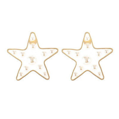 Piecstaru zvaigžņu pērļu sirds auskari sievietēm Gothic korejiešu auskari modes ballīšu kāzu aksesuāri Mujer 2023 Brincos