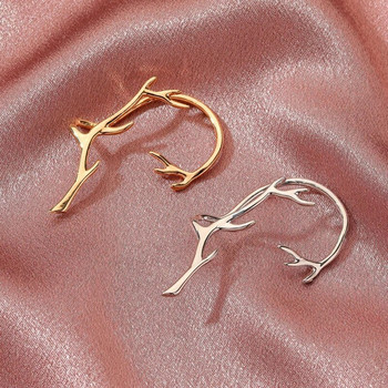 Vintage Χρυσό Χρώμα Μεταλλικό Κέρας Κλιπ αυτιών Μη διάτρητα ξωτικά αυτιά μανσέτες σκουλαρίκια για γυναίκες Δώρα κοσμήματα ψεύτικα σκουλαρίκι χόνδρου