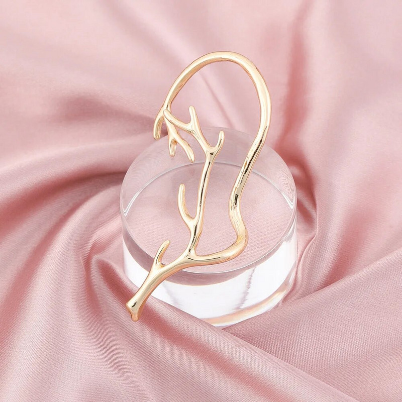 Vintage zelta krāsas metāla ragu ausu klipši Neperforēti elfu ausis aproces auskari sievietēm viltus skrimšļu auskari rotaslietas dāvanas