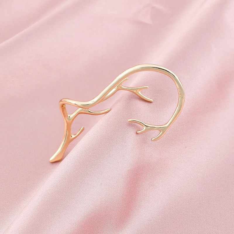 Vintage zelta krāsas metāla ragu ausu klipši Neperforēti elfu ausis aproces auskari sievietēm viltus skrimšļu auskari rotaslietas dāvanas