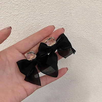 2023. g. jauni korejiešu saldie, melnbaltie tauriņi, sieviešu auskari, saldi audumi, mežģīnes, bantītes, meitenēm, modes auskari, rotaslietas, dāvanas