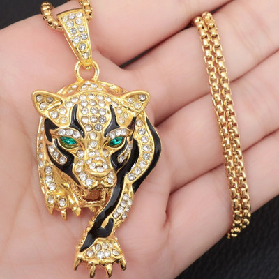 Bling Iced Out Pištolj Privjesak Ogrlica s puškomitraljezom Muška osobnost Hip Hop Rock Punk Cool Street Party Nakit Poklon