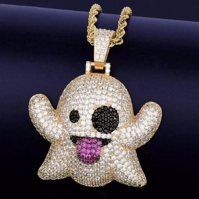 Bling Iced Out Pištolj Privjesak Ogrlica s puškomitraljezom Muška osobnost Hip Hop Rock Punk Cool Street Party Nakit Poklon