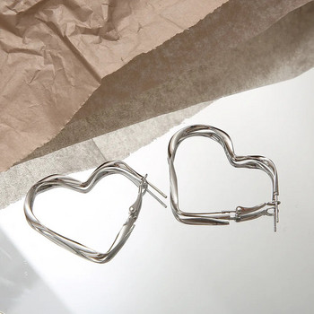 Σετ ασημί σκουλαρίκια καρδιά σε χαριτωμένα vintage καρφωτά σκουλαρίκια για γυναίκες με ρυθμιζόμενο κύκλο μοντέρνα κοσμήματα αξεσουάρ