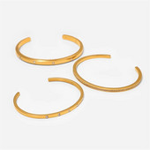 narukvica od nehrđajućeg čelika Okrugla sjajna narukvica Unisex Modna narukvica s otvorenim prstenom