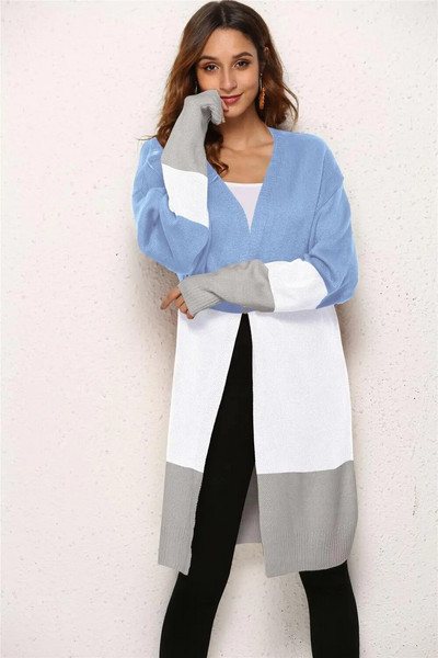 Fitshinling Patchwork Naiste kardiganid Invierno Mujer Kudumid Mood õhukesed pikad kardiganid Naiste riided Vintage kampsun jakid