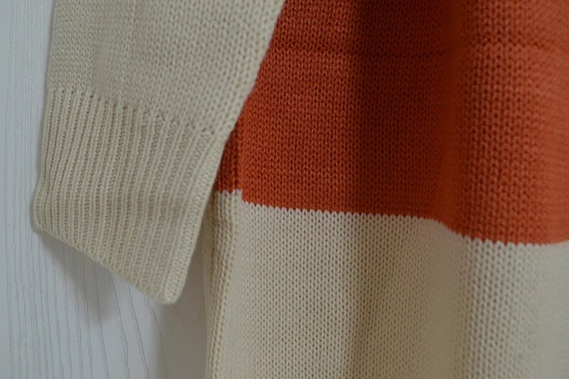 Fitshinling Patchwork Sieviešu jakas Invierno Mujer Trikotāža Mode Slim Long Jaciņš Sieviešu apģērbi Vintage džemperi Jakas