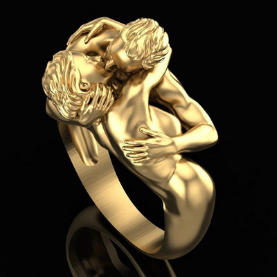 Προσωπικότητα Ρετρό Ανδρικές και Γυναικείες Χαρακτήρες κινουμένων σχεδίων Δαχτυλίδια Ζευγάρια Δαχτυλίδι φιλιού Μόδα Γυναικείες Δαχτυλίδια αρραβώνων Δώρο κοσμήματα