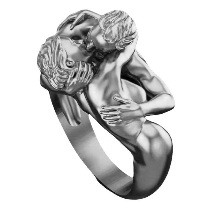 Προσωπικότητα Ρετρό Ανδρικές και Γυναικείες Χαρακτήρες κινουμένων σχεδίων Δαχτυλίδια Ζευγάρια Δαχτυλίδι φιλιού Μόδα Γυναικείες Δαχτυλίδια αρραβώνων Δώρο κοσμήματα