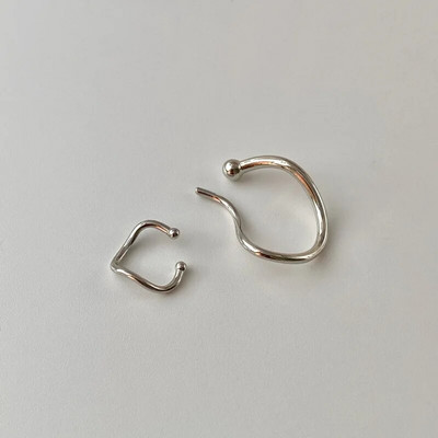 Jednostavne zlatno-srebrne boje, geometrijske manžete za uši bez pirsinga, asimetrične naušnice s klipsom za žene, lažne naušnice s pirsingom